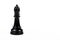 Simple one single shiny black bishop chess piece figure alone, isolated on white background, object cut out, big game piece, chess