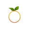 Simple orange shape logo fruit