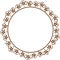 Simple ornate round frame floral design