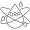 Simple outline minimal icon of the Water Oxidation Reduction Potential or ORP