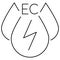 Simple outline modern minimal icon of the Water Electrical Conductivity or EC