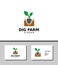 Simple and outstanding farming logo template design