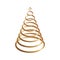 Simple oval gold christmas tree