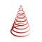 Simple oval red christmas tree