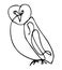 simple owl vector sketch single one line art, continuous