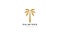 Simple palm tree gold  logo vector icon illustration design