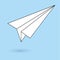 Simple paper plane icon