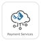 Simple Payment Services Vector Line Icon