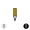 Simple pencil icon. Black stroke style.