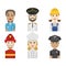 Simple people avatar business and carrier character