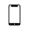 Simple phone vector icon isolated white