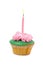 Simple Photo small Cup Cake on white background for your birthday greeting element design