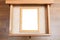 Simple picture frame in open drawer