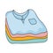Simple Piles of clothes, colored ector illustration