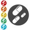 Simple Pills icon, Medicine Pills