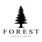 simple pine or fir tree logo,evergreen.for pine forest,adventurers,camping,nature,badges and business.vector