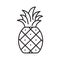 Simple pineapple vector illustration