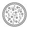 Simple pizza delicius icon