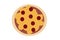 Simple pizza icon for advertising or web