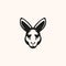 Simple portrait kangaroo head logo and icon design