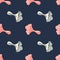 Simple psychedelic mushrooms seamless pattern. Magical fly agaric wallpaper