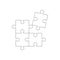 Simple puzzle icon. Vector illustration, flat design