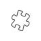 Simple puzzle line icon symbol