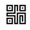 Simple qr code sign icon