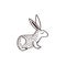 Simple rabbit design. Vector illustration decorative design