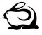 Simple rabbit vector logo design