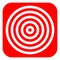 Simple radial, radiating and concentric circles. Target, aim, bullseye icon, symbol