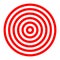 Simple radial, radiating and concentric circles. Target, aim, bullseye icon, symbol