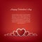 Simple realistic valentine\'s day hearts card