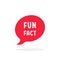 Simple red fun fact speech bubble