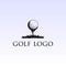 Simple Retro Vintage Ball Tee Grass Golf Sport Club Logo Design