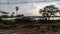 Simple roadside and stalls in the countryside of Myanmar