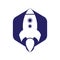 Simple Rocket Logo Vector. Rocket Logo.