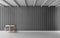 Simple room with metal sheet wall 3d rendering