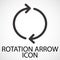 Simple rotation arrow line art icon, vector