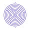 Simple round maze labyrinth game for kids. One of the puzzles from the set of child riddles