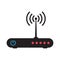 Simple router vector icon. Router related signal icon