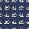 Simple sailboat or ships seamless pattern design