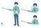 Simple school boy Green Blazer_pointing-stick-B