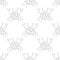Simple seamless pattern with cute crabs, vector illustration