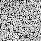 Simple Seamless Pattern of Irregular Black Circles on White Back