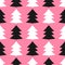 Simple seamless pattern with repeating christmas trees. Cute print.