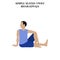 Simple seated twist yoga workout. Bharadvaja. Man doing yoga illustration