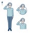 Simple senior man_salute