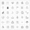 Simple Set of 36 Line Icons such as positions, sports, cam, globe, cursor