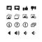 Simple Set of Approve Related Vector Line Icons. Contains such Icons as sound, like, gallery, photo and more.